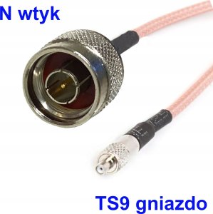 RF Connectors Pigtail TS9 gniazdo / N wtyk 15cm RG316 1