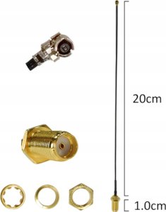 RF Connectors Pigtail TS9 wtyk / TNC wtyk 15cm RG316 1