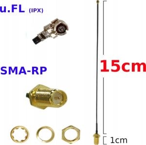 RF Connectors Pigtail uFL IPEX IPX - SMA gniazdo 1,13mm 15cm 1