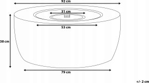 Palenisko ogrodowe Beliani Palenisko ogrodowe jasnoszare INDUS II 4