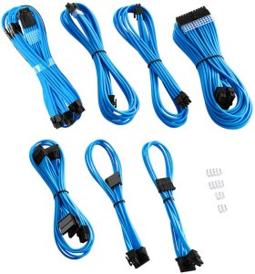 CableMod CableMod C-Series PRO ModMesh 12VHPWR Cable Kit for Corsair RM, RMi, RMx (Black Label) - light blue 1