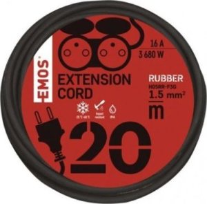 Emos Przedłużacz Emos P0603 2 gniazda 20m 3× 1,5mm guma 6