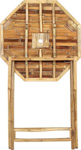 Beliani Stolik ogrodowy bambusowy z parasolem MOLISE 6