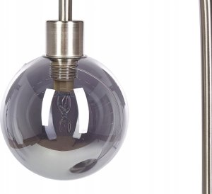 Lampa stołowa Beliani Lampa stołowa metalowa srebrna RAMIS 3