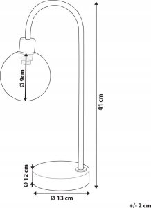 Lampa stołowa Beliani Lampa stołowa metalowa srebrna RAMIS 5