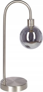 Lampa stołowa Beliani Lampa stołowa metalowa srebrna RAMIS 7