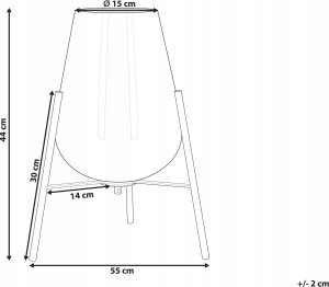 Lampa stołowa Beliani Lampa stołowa metalowa złota MENA 2