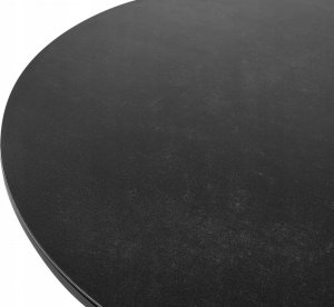 Beliani Stół ogrodowy okrągły ⌀110 cm czarny OLMETTO 5