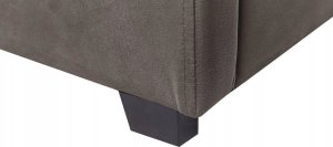 Beliani Łóżko z pojemnikiem welurowe 180 x 200 cm beżowoszare VINCENNES 15