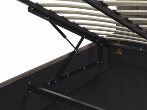 Beliani Łóżko z pojemnikiem welurowe 180 x 200 cm beżowoszare VINCENNES 10