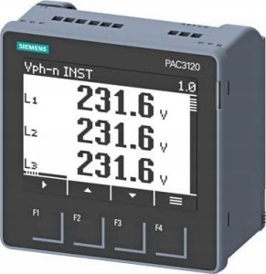 Siemens Miernik parametrów sieci PAC3220 z licznikiem energii x/1A lub x/5A AC MODBUS TCP/IP 24-60 V DC / 100-250V 7KM3220-1BA01-1EA 1