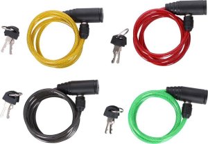 Dunlop Dunlop - Zapięcie do roweru spiralne na klucz 90 cm (Czerwony) 4