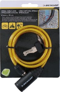 Dunlop Dunlop - Zapięcie do roweru spiralne na klucz 90 cm (Żółty) 4