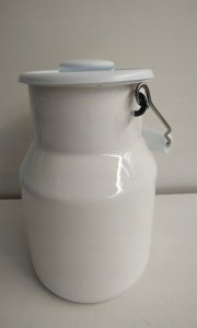 Riess - Kanka do mleka ceramiczna wąska 1l Classic BIAŁY 2