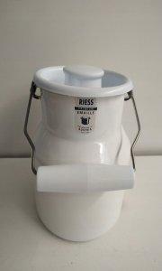 Riess - Kanka do mleka ceramiczna wąska 1l Classic BIAŁY 5