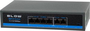 Switch Blow 77-935# Switch poe do kamer blow 4poe 100mbs 75w bl-sw6-4p 1