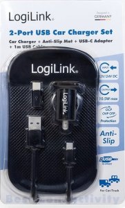Ładowarka LogiLink Logilink USB Kfz Netzteil, 2x USB-Port, 10.5W + Antirutschm. 5