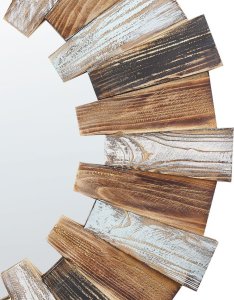 Beliani Lustro ścienne 66 Jasne drewno ECATEPEC 4