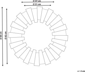 Beliani Lustro ścienne 66 Jasne drewno ECATEPEC 5