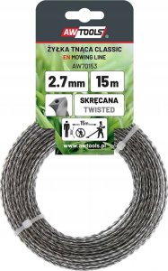 AWTools AWTOOLS ŻYŁKA TNĄCA CLASSIC 3,0x15m/SKRĘCANA 1