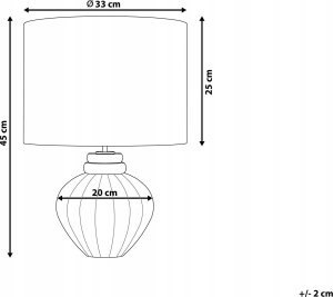 Beliani Lampa stołowa ceramiczna niebieska NERIS 3