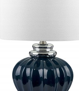 Beliani Lampa stołowa ceramiczna niebieska NERIS 4
