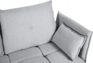 Beliani Narożnik prawostronny jasnoszary TOMRA 8