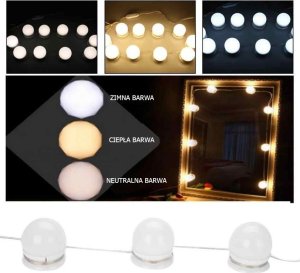 Verk Lampki do lustra toaletki LED zestaw makijaż 10 szt. 5