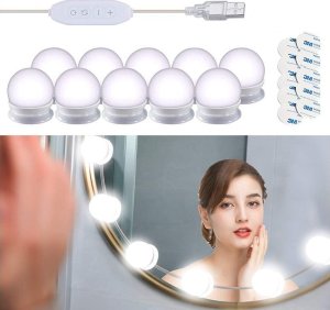 Verk Lampki do lustra toaletki LED zestaw makijaż 10 szt. 7