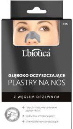 Lbiotica  Głęboko oczyszczające plastry na nos z węglem drzewnym 3 sztuki 1