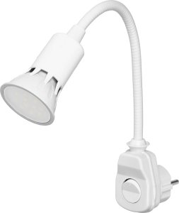 towar w Sosnowcu - Lampka wtykowa do gniazdka Orno Lampka wtyczkowa z żarówką LED, biała - Morelenet_14090004 2