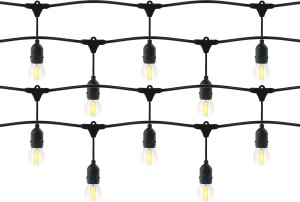 Orno Zestaw girlanda oświetleniowa -1 sznur 5m (5 opraw) + 5 żarówek LED 1W E27, 3000K - ciepła + 1 żarówka gratis! 2