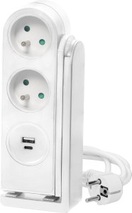 Listwa zasilająca Orno Listwa zasilająca biurkowa z ładowarką USB i sprężynowym zaciskiem mocującym 2