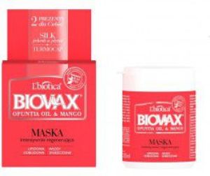 Lbiotica  BIOVAX - Olej z Opuncji i Mango - Maska intensywnie regenerująca 1