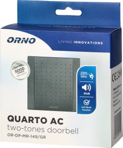 Orno QUARTO dzwonek elektromechaniczny dwutonowy, grafitowy 3