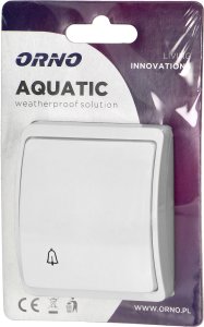 Orno Przycisk dzwonek n/t AQUATIC, IP44, biały 3