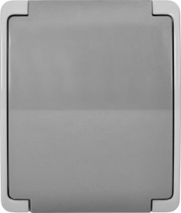 Orno Gniazdo pojedyncze 2P+Z AQUATIC, IP44, szaro-grafitowe 4