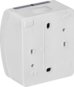 Orno Gniazdo pojedyncze 2P+Z AQUATIC, IP44, białe dymione 6