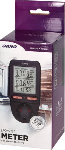 Orno Watomierz, kalkulator energii z wyświetlaczem LCD, wersja Schuko, czarny 3