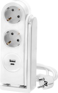 Listwa zasilająca Orno Listwa zasilająca biurkowa typu Schuko z ładowarką USB i sprężynowym zaciskiem mocującym 2