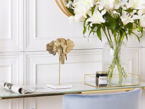 Beliani Figurka słoń złota KASO 2