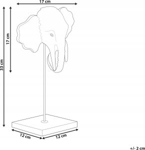 Beliani Figurka słoń złota KASO 3