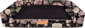 Dogeste Legowisko dla średniego psa L czarne + róże 2