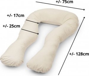 Flumi Poduszka ciążowa do karmienia rogal typu U beżowa 4