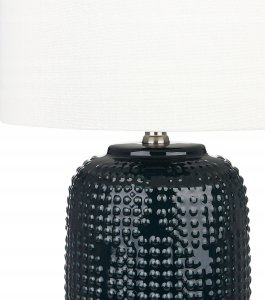 Beliani Lampa stołowa ceramiczna ciemnoniebieska MUSSEL 5