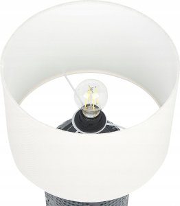 Beliani Lampa stołowa ceramiczna ciemnoniebieska MUSSEL 7