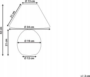 Beliani Lampa stołowa ceramiczna beżowa CADENA 3