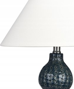 Beliani Lampa stołowa ceramiczna ciemnoniebieski z białym MATINA 4