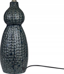Beliani Lampa stołowa ceramiczna ciemnoniebieski z białym MATINA 6