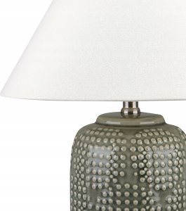 Beliani Lampa stołowa ceramiczna szara MUSSEL 4